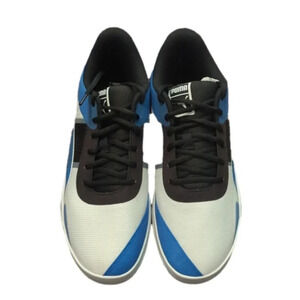 PUMA Fusion Nitro Team Mens Basketball Shoes Puma White Blue Size 11